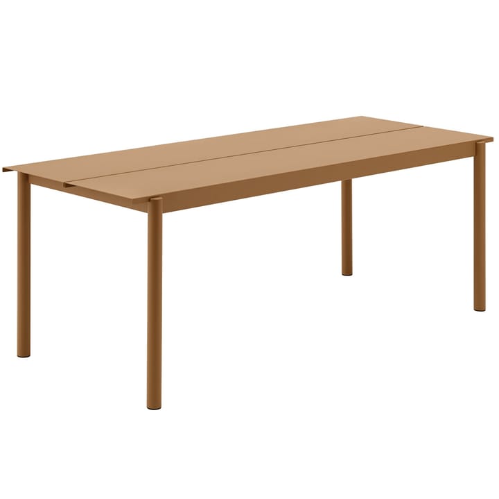 Stół Linear Steel Table 200x75 cm - Burnt orange - Muuto