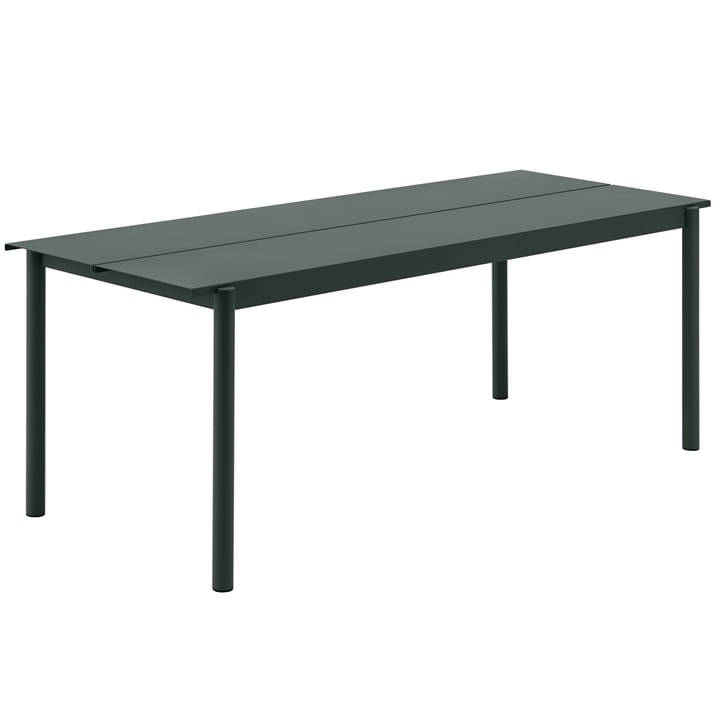 Stół Linear Steel Table 200x75 cm - Dark green - Muuto