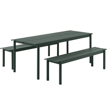 Stół Linear Steel Table 200x75 cm - Dark green - Muuto