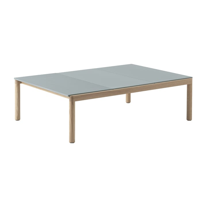 Stolik kawowy Couple 2 Plain-1 Wavy 120x84x35 cm - Pale blue-oak - Muuto