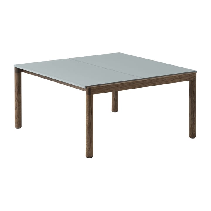 Stolik kawowy Couple 2 Plain 80x84x40 cm - Pale blue-dark oiled oak - Muuto