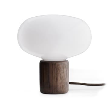 Lampa stołowa Karl-Johan - Smoked oak-white opal glass - New Works