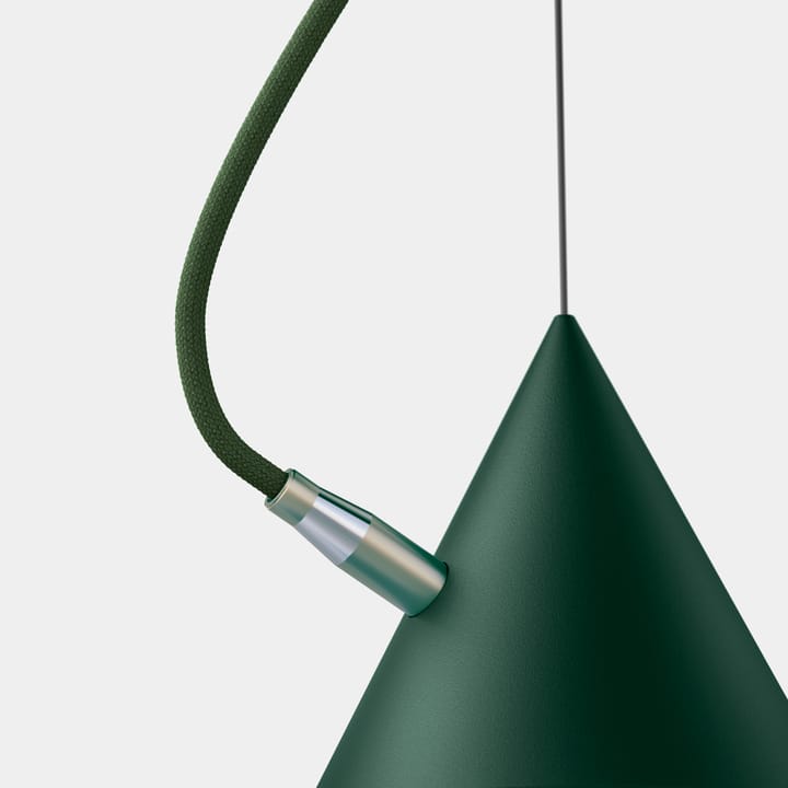 Lampa wisząca Castor 20 cm, British racing green - ciemnozielony - mosiądz Noon