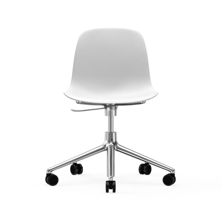 Form chair swivel 5W kontorskrzesło - biały, aluminium, koła - Normann Copenhagen