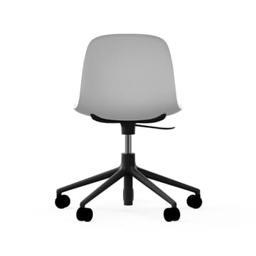 Form chair swivel 5W kontorskrzesło - biały, czarny aluminium, koła - Normann Copenhagen