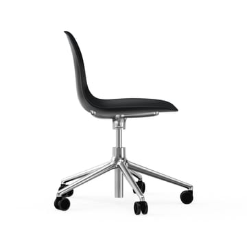 Form chair swivel 5W kontorskrzesło - czarny, aluminium, koła - Normann Copenhagen