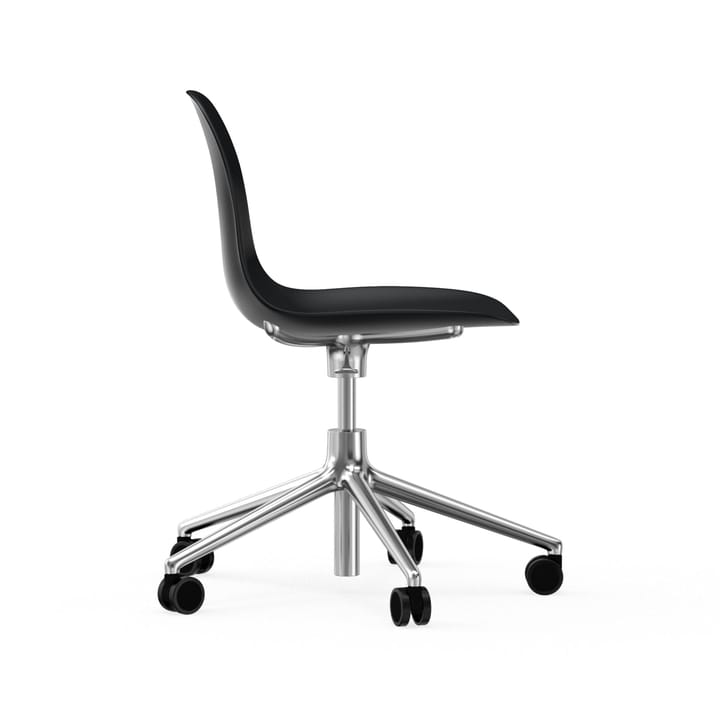 Form chair swivel 5W kontorskrzesło, czarny, aluminium, koła Normann Copenhagen