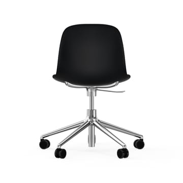 Form chair swivel 5W kontorskrzesło - czarny, aluminium, koła - Normann Copenhagen