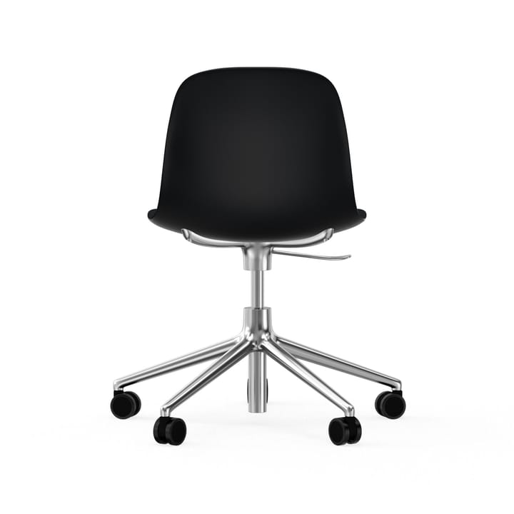 Form chair swivel 5W kontorskrzesło, czarny, aluminium, koła Normann Copenhagen