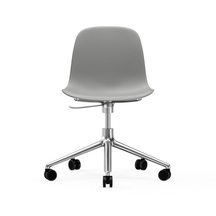 Form chair swivel 5W kontorskrzesło - szary, aluminium, koła - Normann Copenhagen