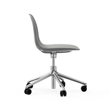 Form chair swivel 5W kontorskrzesło - szary, aluminium, koła - Normann Copenhagen