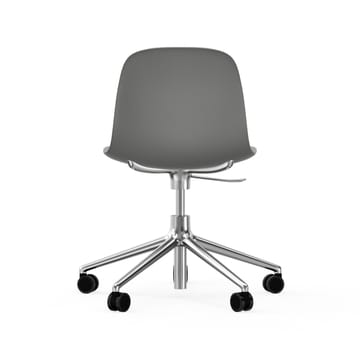 Form chair swivel 5W kontorskrzesło - szary, aluminium, koła - Normann Copenhagen