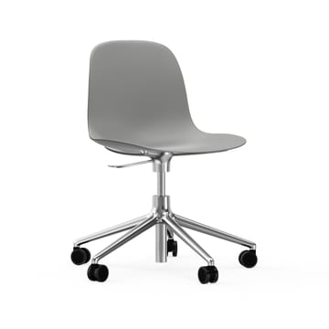 Form chair swivel 5W kontorskrzesło - szary, aluminium, koła - Normann Copenhagen