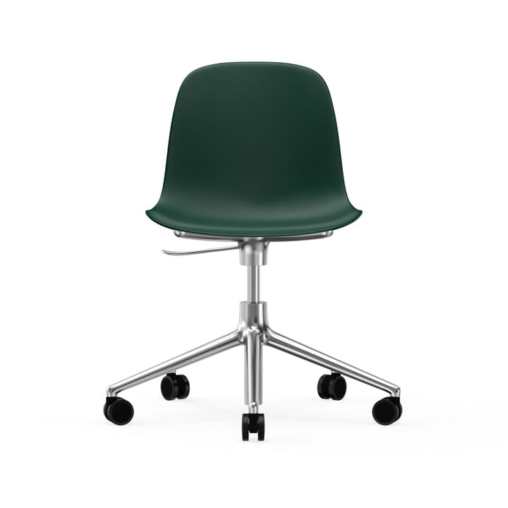 Form chair swivel 5W kontorskrzesło - Zielony, aluminium, koła - Normann Copenhagen