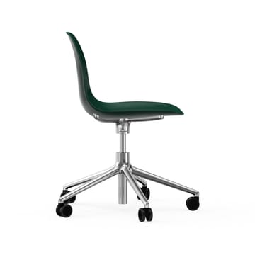 Form chair swivel 5W kontorskrzesło - Zielony, aluminium, koła - Normann Copenhagen