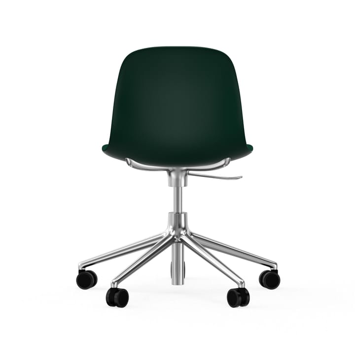 Form chair swivel 5W kontorskrzesło, Zielony, aluminium, koła Normann Copenhagen