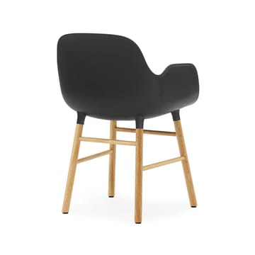 Form fotel - black, dębowe nogi - Normann Copenhagen