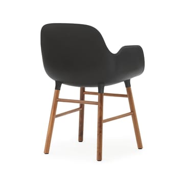 Form fotel - black, nogi orzecha włoskiego - Normann Copenhagen