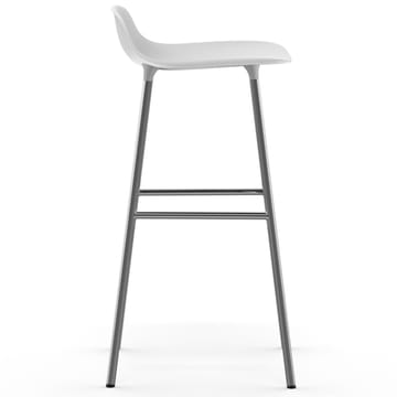 Form krzesło barowe chromadowe nogi 75 cm - Biały - Normann Copenhagen