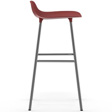 Form krzesło barowe chromadowe nogi 75 cm - Czerwony - Normann Copenhagen