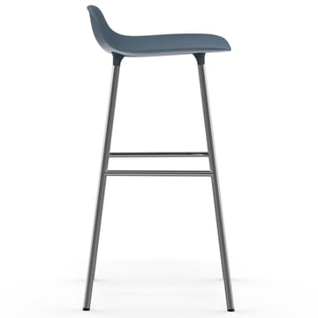 Form krzesło barowe chromadowe nogi 75 cm - Niebieski - Normann Copenhagen