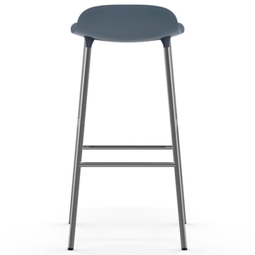 Form krzesło barowe chromadowe nogi 75 cm - Niebieski - Normann Copenhagen