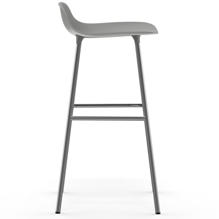 Form krzesło barowe chromadowe nogi 75 cm, szary Normann Copenhagen