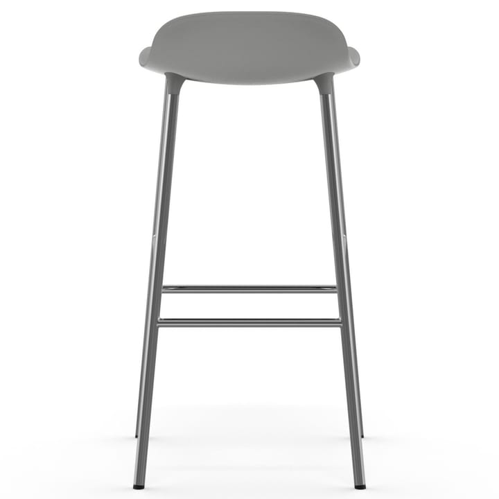 Form krzesło barowe chromadowe nogi 75 cm, szary Normann Copenhagen