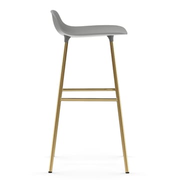 Form krzesło mosiężne nogi stołka barowego 75 cm - szary - Normann Copenhagen