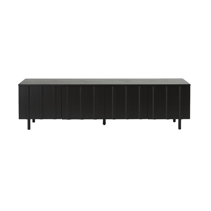 Kredens Rib Sideboard, niski - Soft Black - Normann Copenhagen