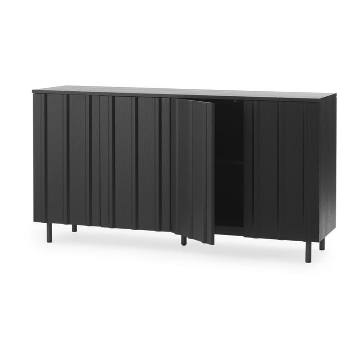 Stolik boczny Rib 45x159 cm, Soft Black Normann Copenhagen