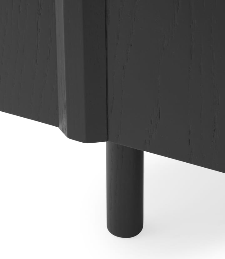 Stolik boczny Rib 45x159 cm, Soft Black Normann Copenhagen