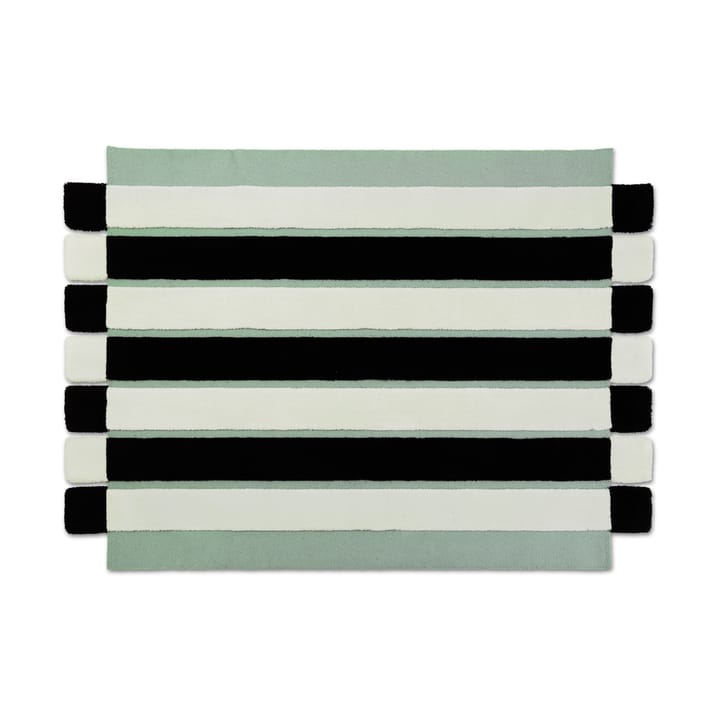 Dywan ODC Segment Rug Collection Stripe Chess - Mint-white-black, 154x200 cm - Ogeborg