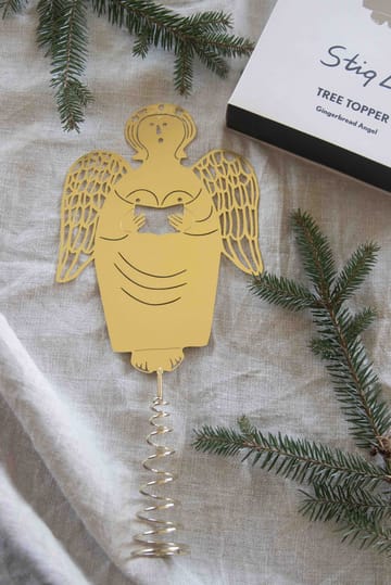 Dekoracja na czubek choinki Stig L Gingerbread Angel - Mosiądz - Pluto Design