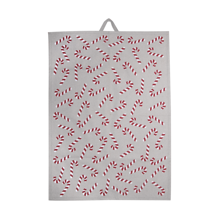 Ręcznik kuchenny Candy Cane 50x70 cm - Biało-szaro-czerwony - Pluto Design