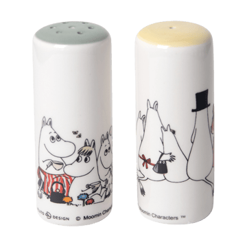 Solniczka i pieprzniczka Moomin Love - Białe-multi - Pluto Design