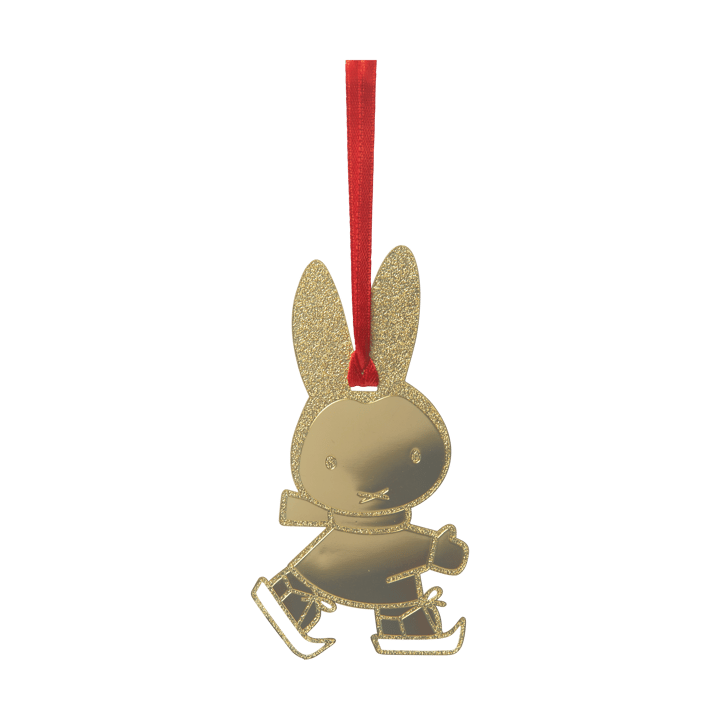 Zawieszka dekoracyjna Miffy Skating - Złota - Pluto Design