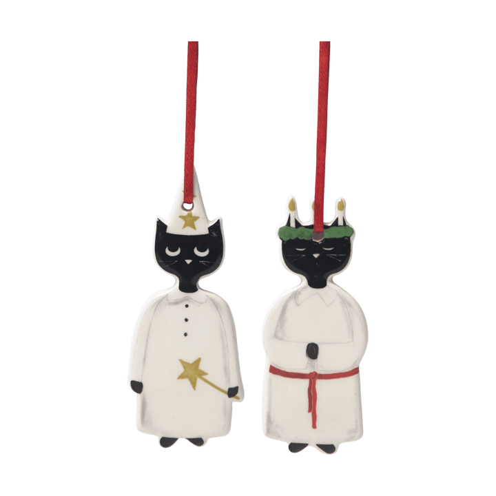 Zawieszki świąteczne Christmas Cats 2 szt. - Czarno-białe - Pluto Design