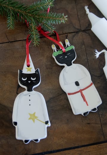 Zawieszki świąteczne Christmas Cats 2 szt. - Czarno-białe - Pluto Design