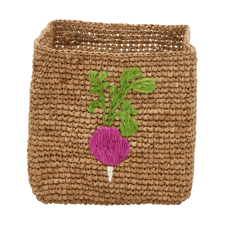 Koszyk z raffi do przechowywania Rice, 2 części, Radish Embroidery-Tea RICE