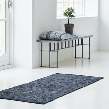 Dywan Leather 75x200 cm - dark grey (ciemnoszary) - Rug Solid