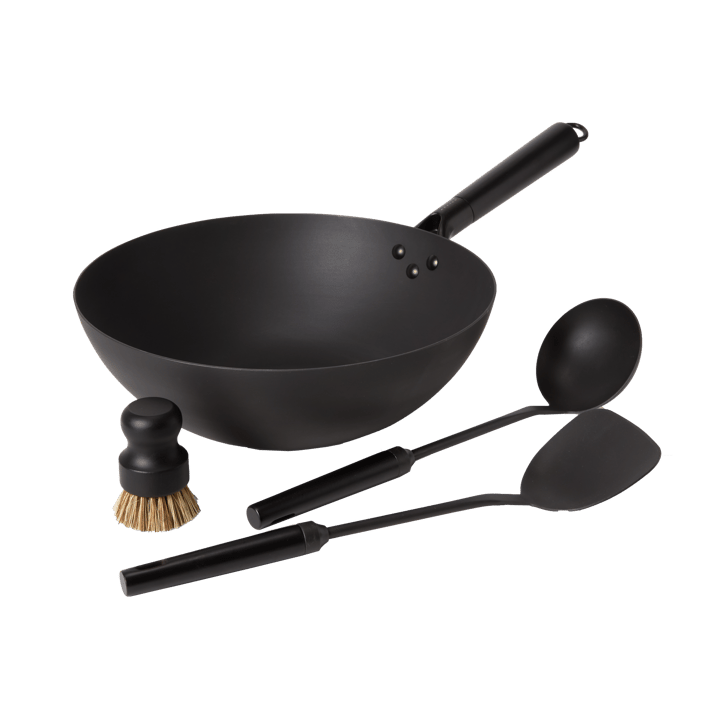 Zestaw wok Satake ze stali węglowej - 57 cm - Satake