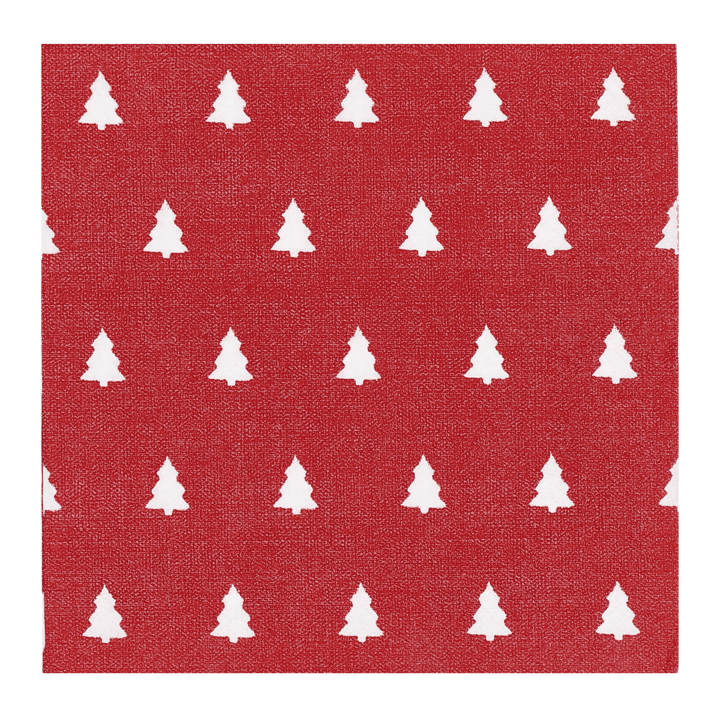 Serwetki Linen Trees 33x33 cm 20 szt., Red Scandi Essentials