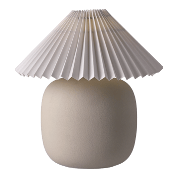 Lampa stołowa Boulder 29 cm beige-pleated white - undefined - Scandi Living