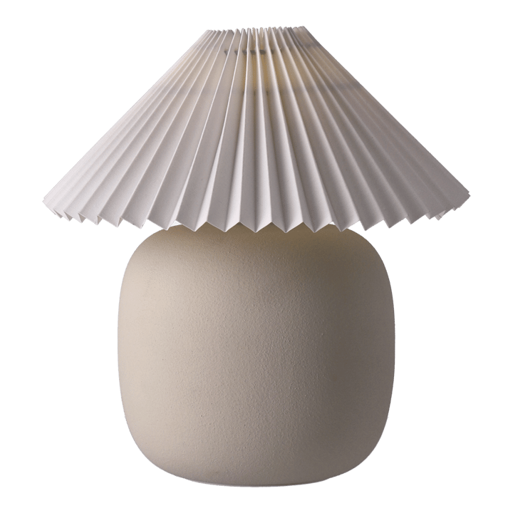 Lampa stołowa Boulder 29 cm beige-pleated white Scandi Living