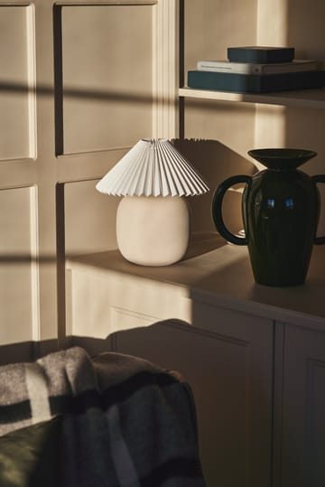 Lampa stołowa Boulder 29 cm beige-pleated white - undefined - Scandi Living