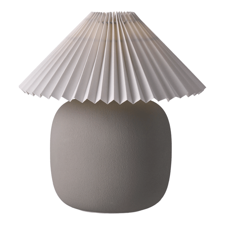 Lampa stołowa Boulder 29 cm grey-pleated white, Podstawa lampy Scandi Living