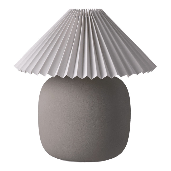 Lampa stołowa Boulder 29 cm grey-pleated white - undefined - Scandi Living