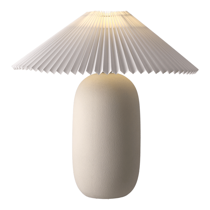 Lampa stołowa Boulder 48 cm beige-pleated white, Podstawa lampy Scandi Living