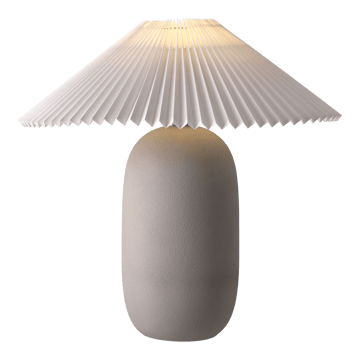 Lampa stołowa Boulder 48 cm grey-pleated white - Podstawa lampy - Scandi Living